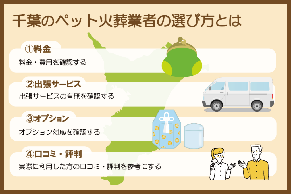 千葉のペット火葬業者の選び方