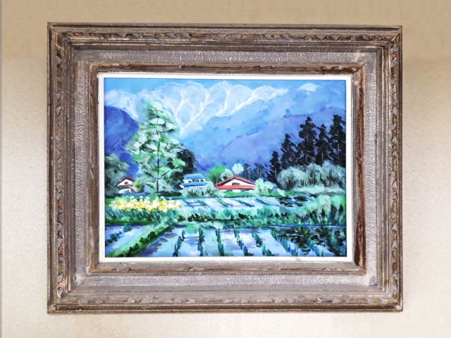 絵画：田舎の風景