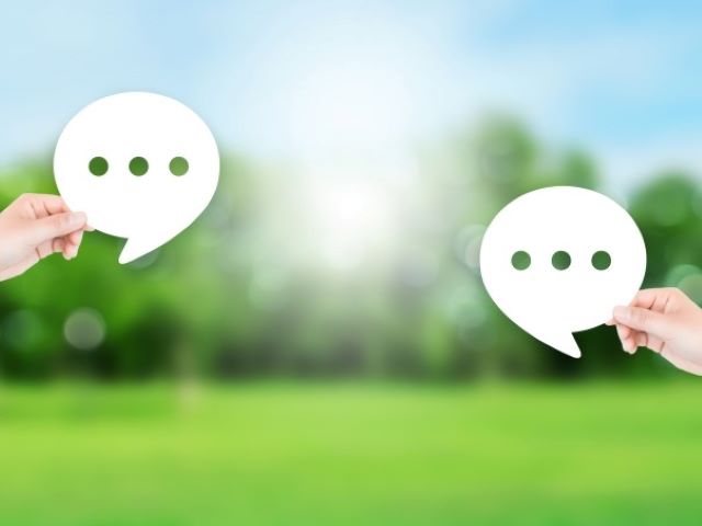 吹き出しカード、会話